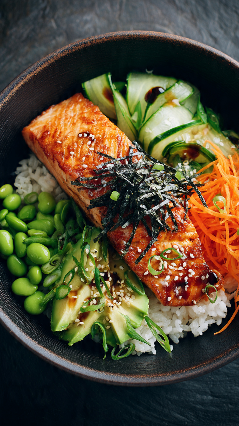 Teriyaki Salmon Rice Bowl