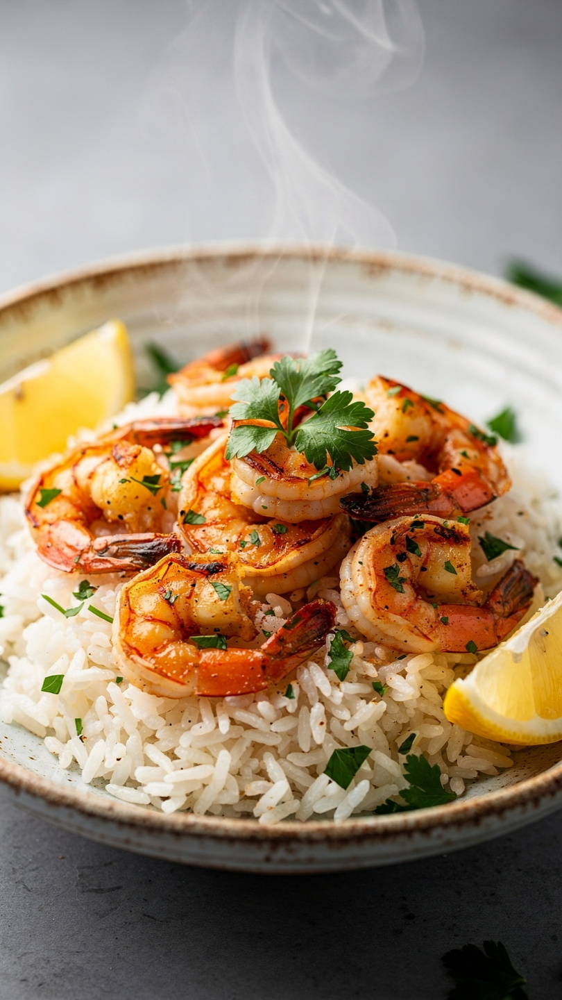 Honey Garlic Shrimp and Rice