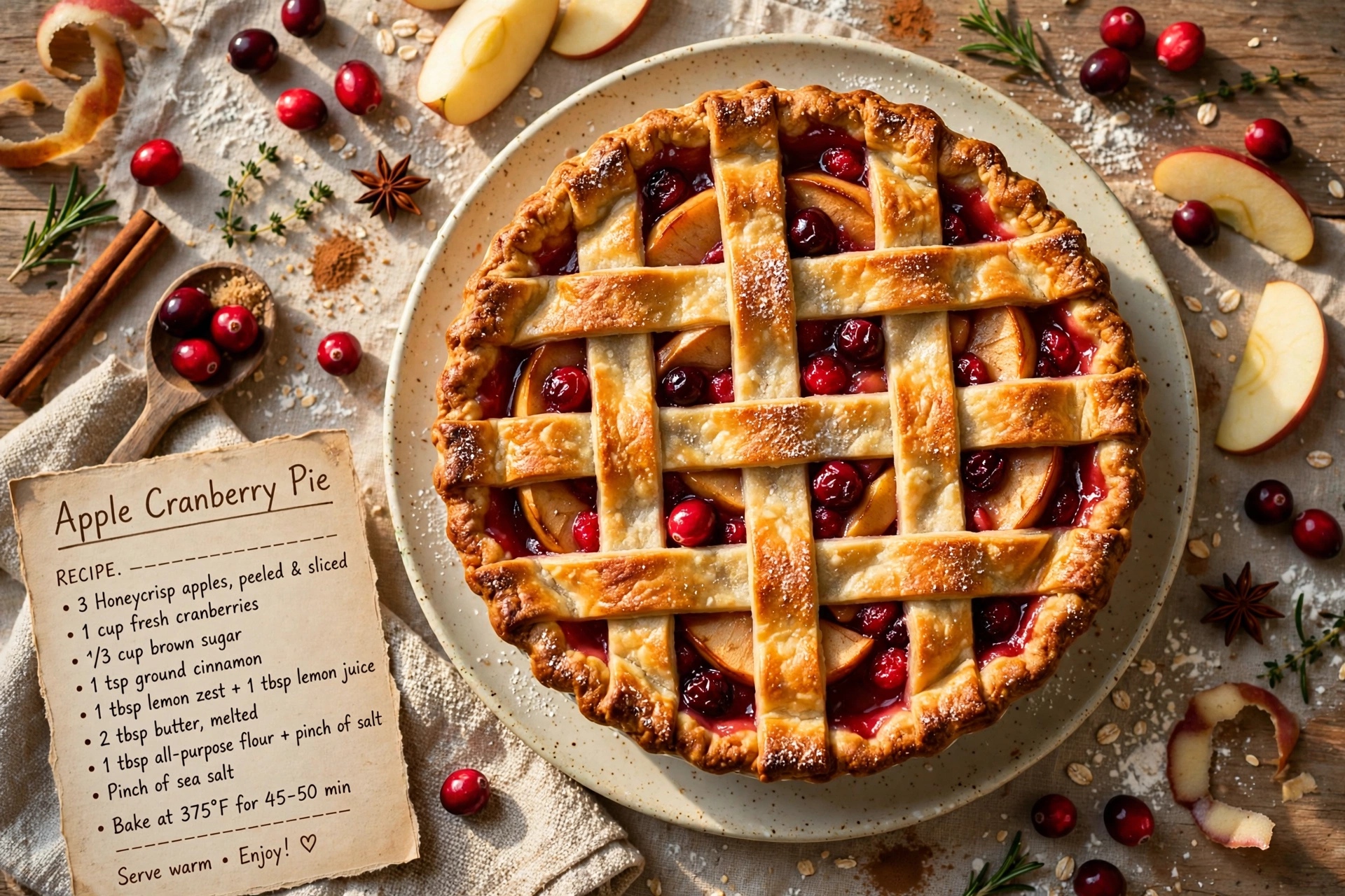 Apple Cranberry Pie