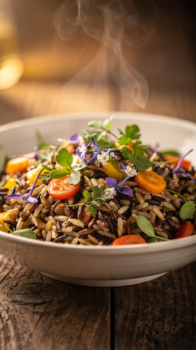 Creamy Vegetarian Wild Rice and Mushroom Soup