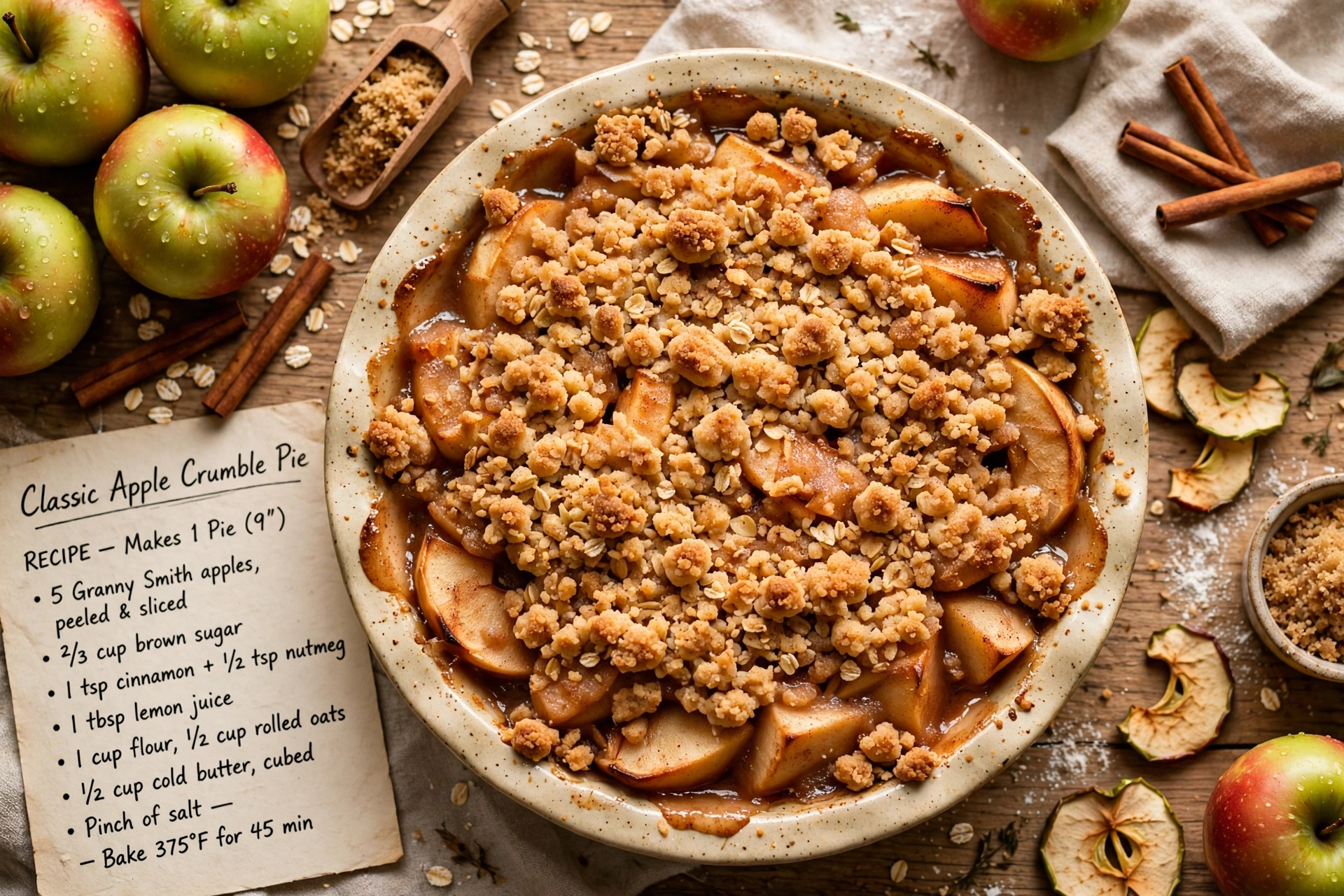 Classic Apple Climeb Pie