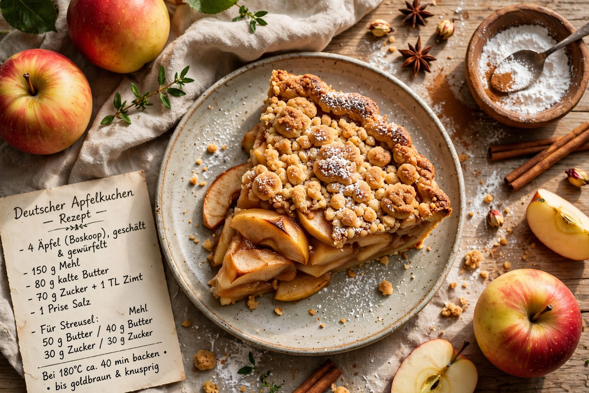 German Apple Pie (Apfelkuchen)